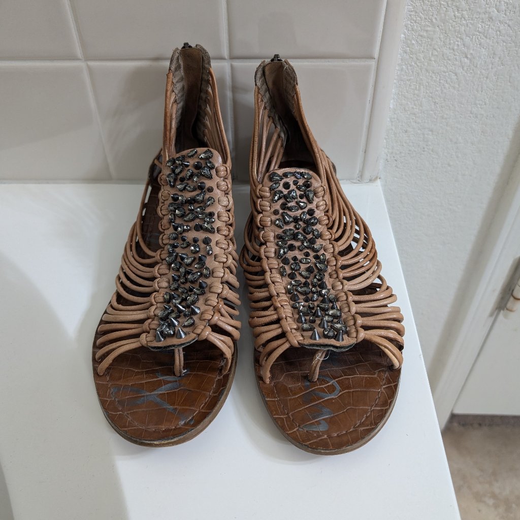 Sam Edelman Dahlia Embellished Gladiator Sandals - Size 8m
